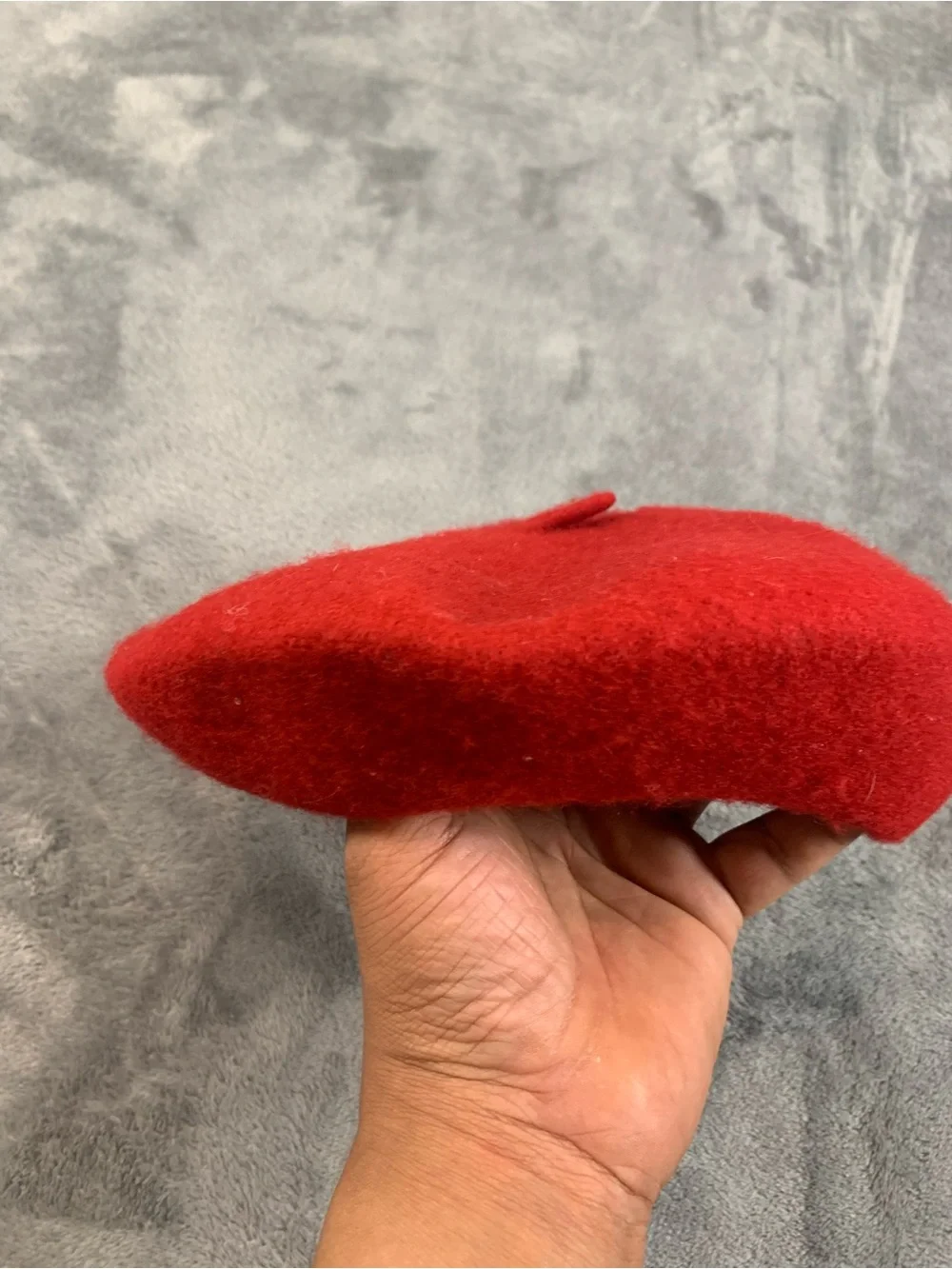 Kids Red Wool Blend Beret - Stylish Girls & Boys Hat